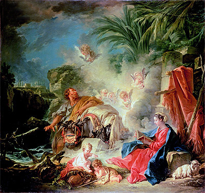 Rest on the Flight in to Egypt, 1757 | Boucher | Giclée Canvas Print