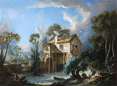 The Mill at Charenton, c.1756 | Boucher | Giclée Canvas Print