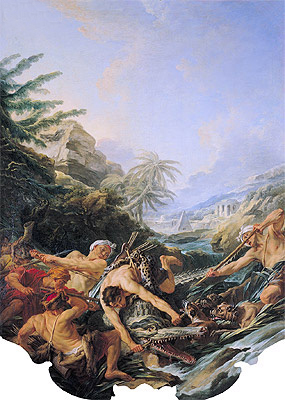 Krokodiljagd, 1739 | Boucher