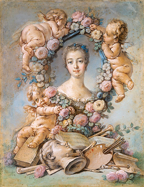 Boucher | Madame de Pompadour, 1754 | Giclée Leinwand Kunstdruck
