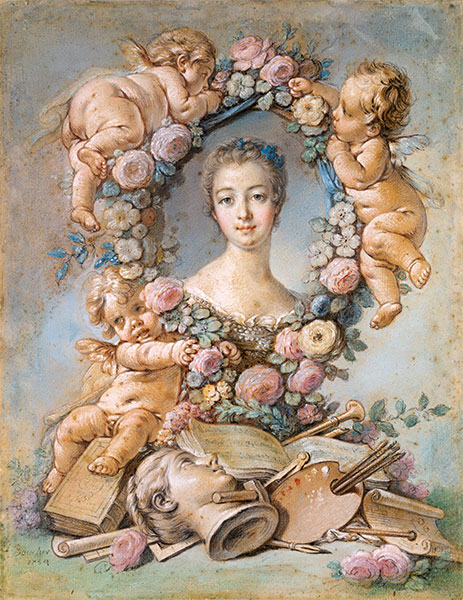 Madame de Pompadour, 1754 von Boucher | Leinwand-Kunstdruck