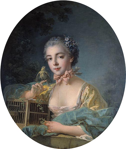 Marie-Emilie Baudouin, Tochter des Malers, c.1758/60 | Boucher | Giclée Leinwand Kunstdruck
