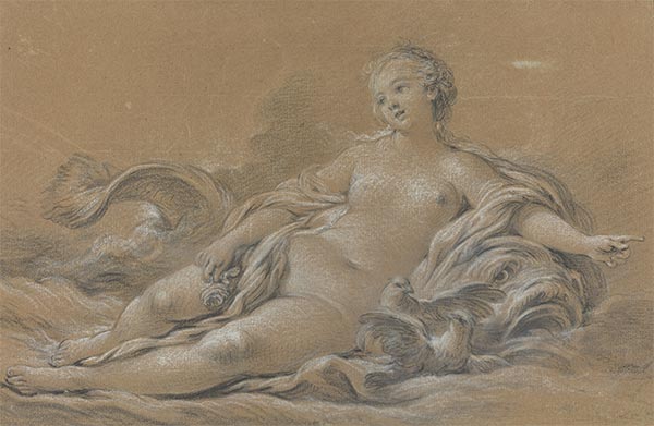 Boucher | Venus liegt auf Delphin, c.1745 | Giclée Papier-Kunstdruck