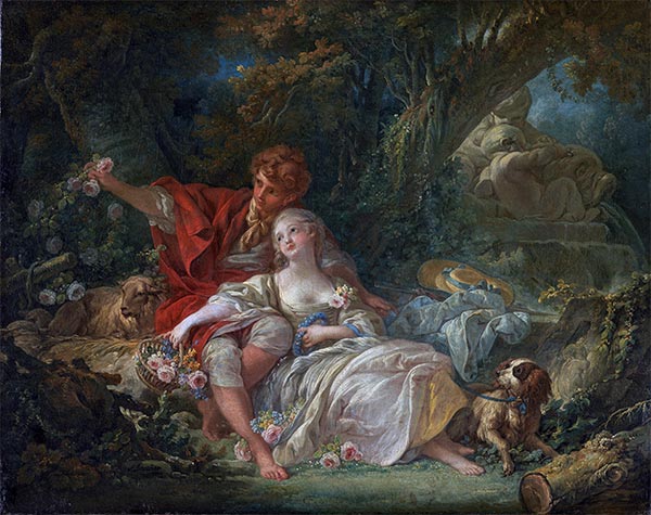 Boucher | Shepherd and Shepherdess, 1760 | Giclée Canvas Print
