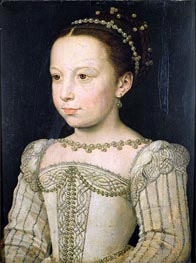 Marguerite de Valois, c.1561 von Francois Clouet | Leinwand Kunstdruck