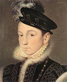 Portrait of King Charles IX of France, 1561 by Francois Clouet | Canvas Print