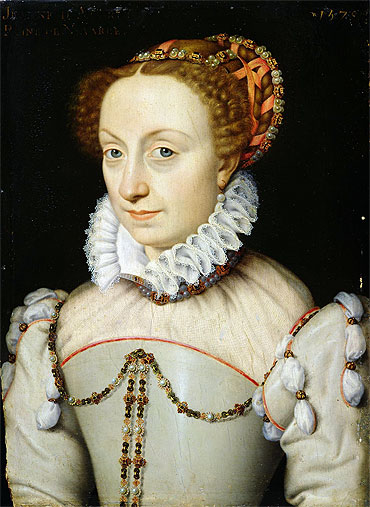 Jeanne III d'Albret Queen of Navarre, 1570 | Francois Clouet | Giclée Leinwand Kunstdruck
