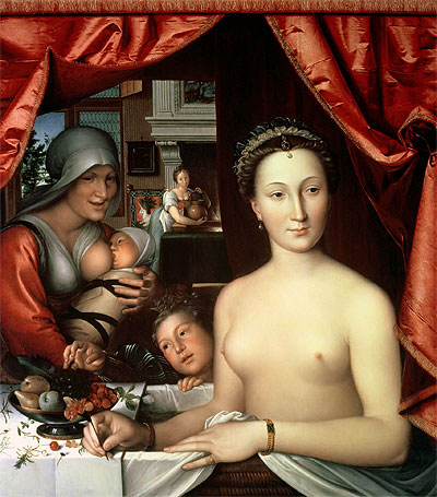 Diane de Poitiers, mistress of Henri II (A Lady in Her Bath), c.1571 | Francois Clouet
