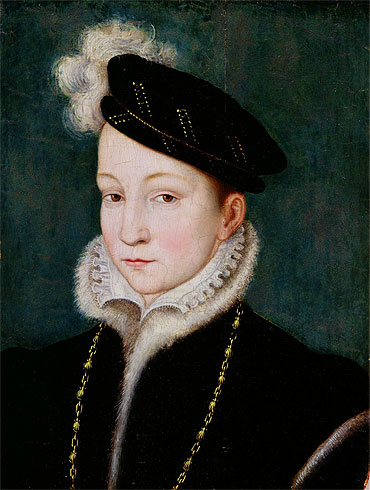 MARY QUEEN OF SCOTS in White Mourning by Francois Clouet Canvas Print Wall Art 