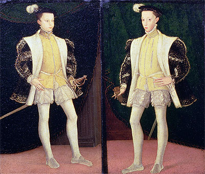 Francis II and Charles IX of France, n.d. | Francois Clouet | Giclée Leinwand Kunstdruck