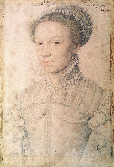 Francois Clouet | Elisabeth of France, 1559 | Giclée Papier-Kunstdruck