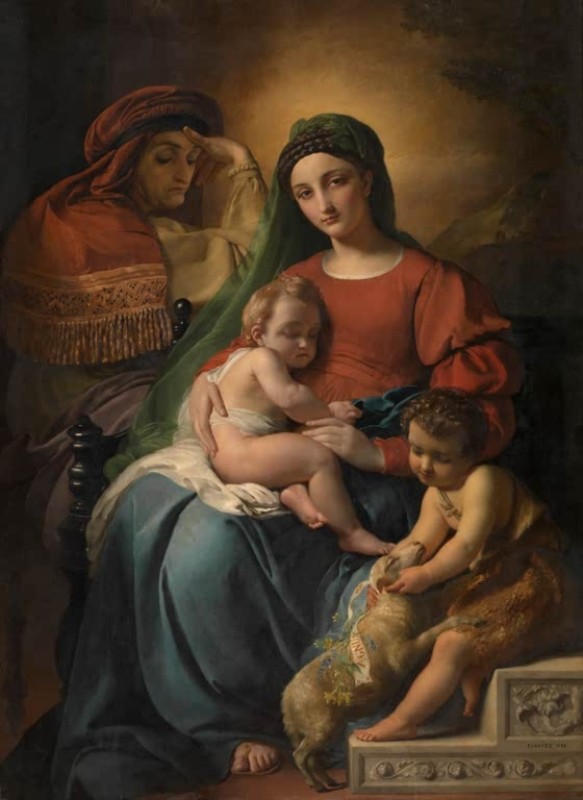 Holy Family with the Infant Saint John the Baptist, 1848 | Francois Navez | Giclée Canvas Print