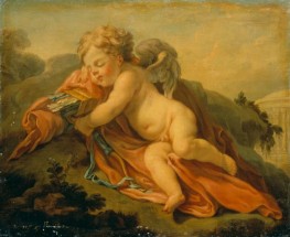Sleeping Cupid, c.1688-1737 by Francois Lemoyne | Canvas Print