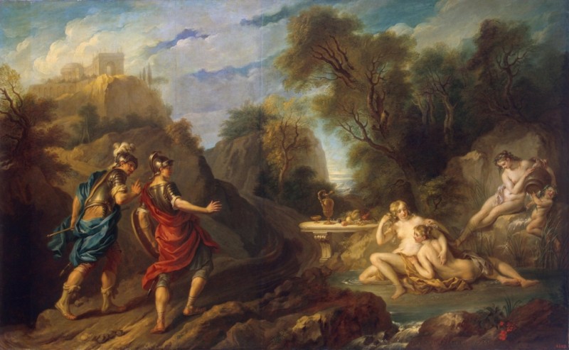 Messengers of Godfrey of Bouillon in Gardens of Armida, 1735 | Francois Lemoyne | Giclée Canvas Print