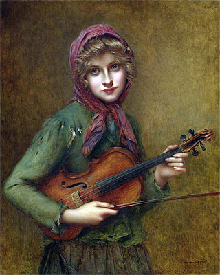 Francois Martin-Kavel | The Young Violin Player, Undated | Giclée Canvas Print