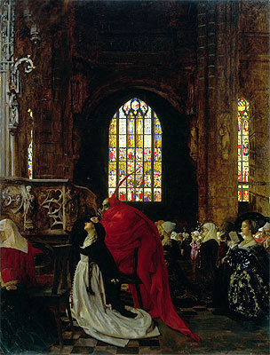 Frank Cadogan Cowper | Mephistopheles and Marguerite in the Cathedral, Undated | Giclée Canvas Print