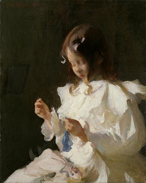 Kind beim Nähen, 1897 | Frank Weston Benson