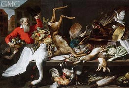 Market Still Life with Game, Fruit, Vegetables, 1614 by Frans Snyders | Canvas Print