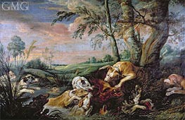 A Boar Hunt, n.d. by Frans Snyders | Canvas Print