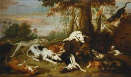 Eine Wildschweinjagd, 1653 | Frans Snyders