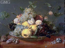 Still Life with Fruit in a Porcelain Bowl, n.d. von Frans Snyders | Leinwand Kunstdruck