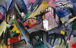 The Unfortunate Land of Tyrol | Franz Marc | Painting Reproduction