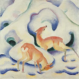 Franz Marc | Deer in the Snow II, 1911 | Giclée Canvas Print