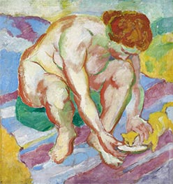 Franz Marc | Nude with Cat, 1910 | Giclée Canvas Print