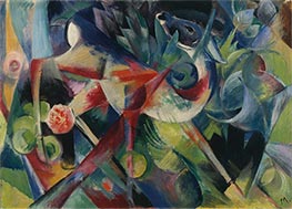 Deer in the Flower Garden | Franz Marc | Painting Reproduction