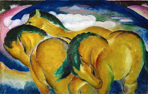 The Small Yellow Horses, 1912 | Franz Marc | Giclée Canvas Print