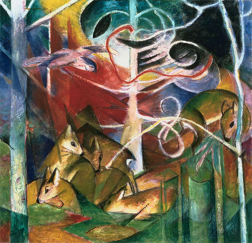 Franz Marc | Deer in the Forest I, 1913 | Giclée Canvas Print