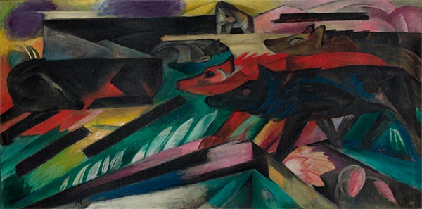 Die Wölfe (Balkan-Krieg), 1913 | Franz Marc