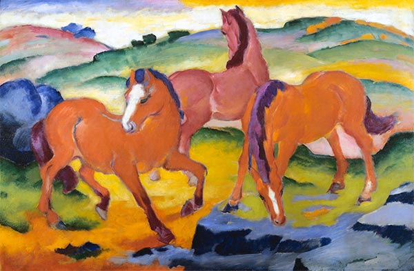Franz Marc | Grazing Horses IV, 1911 | Giclée Canvas Print