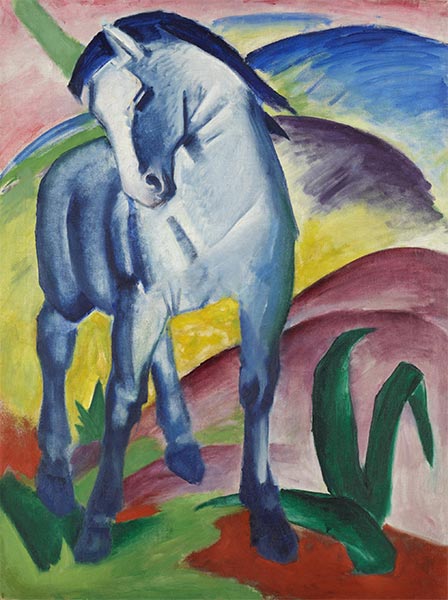 Franz Marc | Blaues Pferd I, 1911 | Giclée Leinwand Kunstdruck