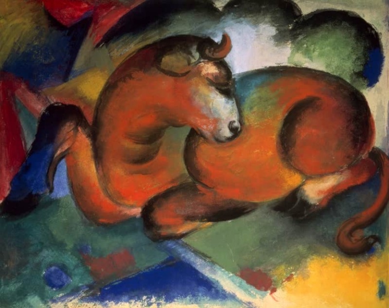 Red Bull, 1912 | Franz Marc | Giclée Canvas Print