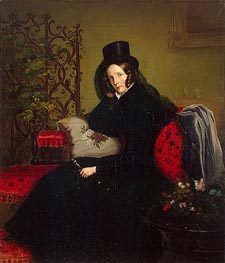 Portrait of Empress Alexandra Fyodorovna, 1836 von Franz Kruger | Leinwand Kunstdruck