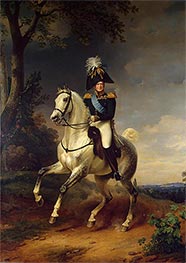 Equestrian Portrait of Alexander I, 1837 by Franz Kruger | Canvas Print