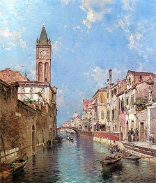 Rio Santa Barnaba, Venice, undated by Unterberger | Canvas Print