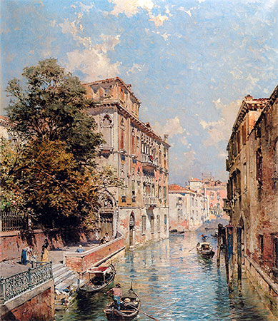 A View in Venice, Rio S. Marina, n.d. | Unterberger | Giclée Canvas Print