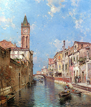 Rio Santa Barnaba, Venice, undated | Unterberger | Giclée Canvas Print