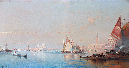 Ein Blick über die Lagune zum Canal Grande, c.1880/82 | Unterberger
