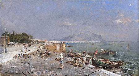 An der Uferpromenade, Palermo, n.d. | Unterberger