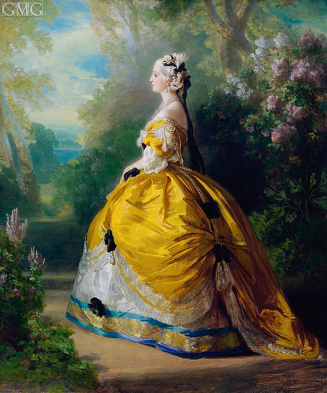 Franz Xaver Winterhalter | Die Kaiserin Eugénie, Gräfin von Teba, 1854 | Giclée Leinwand Kunstdruck
