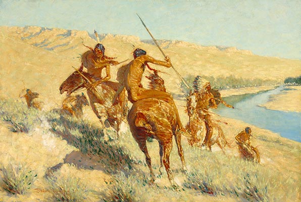 Episode of the Buffalo Gun, 1909 | Frederic Remington | Giclée Canvas Print