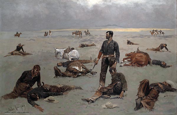 Frederic Remington | What an Unbranded Cow Has Cost, 1895 | Giclée Canvas Print