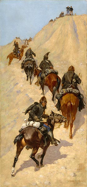Pfadfinder, die einen Berg klettern, 1891 | Frederic Remington | Giclée Leinwand Kunstdruck