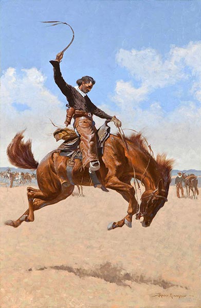 Ein Buck-Jumper, c.1893 | Frederic Remington | Giclée Leinwand Kunstdruck