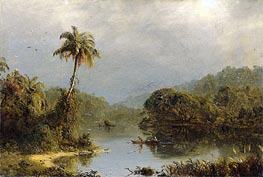 Tropical Landscape, c.1855 von Frederic Edwin Church | Leinwand Kunstdruck