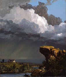 A Passing Storm, 1849 by Frederic Edwin Church | Canvas Print