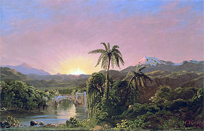 Sunset in Equador, n.d. | Frederic Edwin Church | Giclée Leinwand Kunstdruck